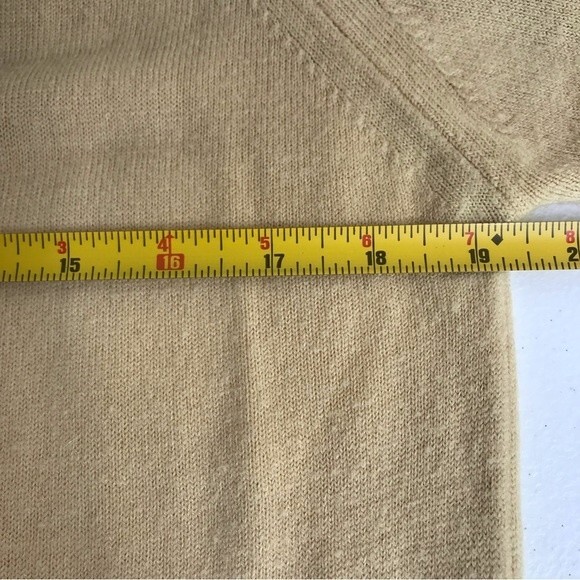 Vintage Hampshire Studio Mock Turtleneck Zip Back Sweater Yellow Gold Women PM - Picture 7 of 11